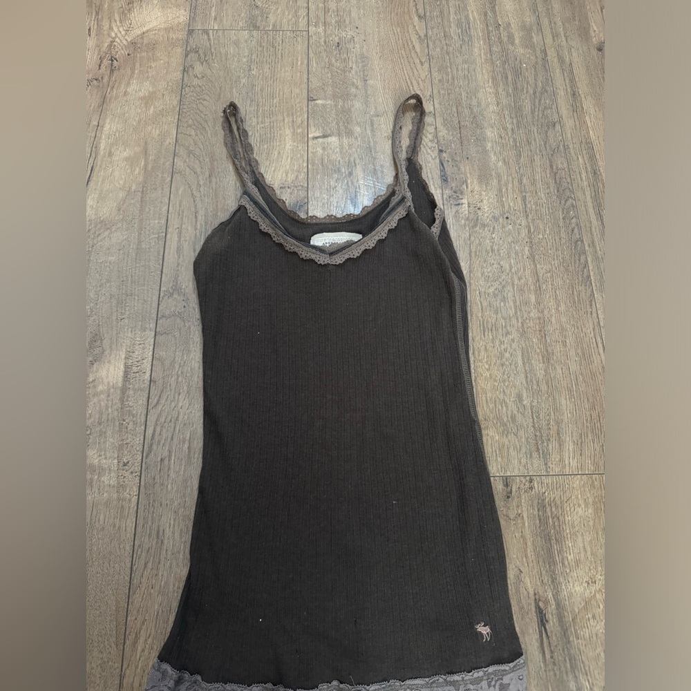 Abercrombie & Fitch brown Lace Detail cami Top